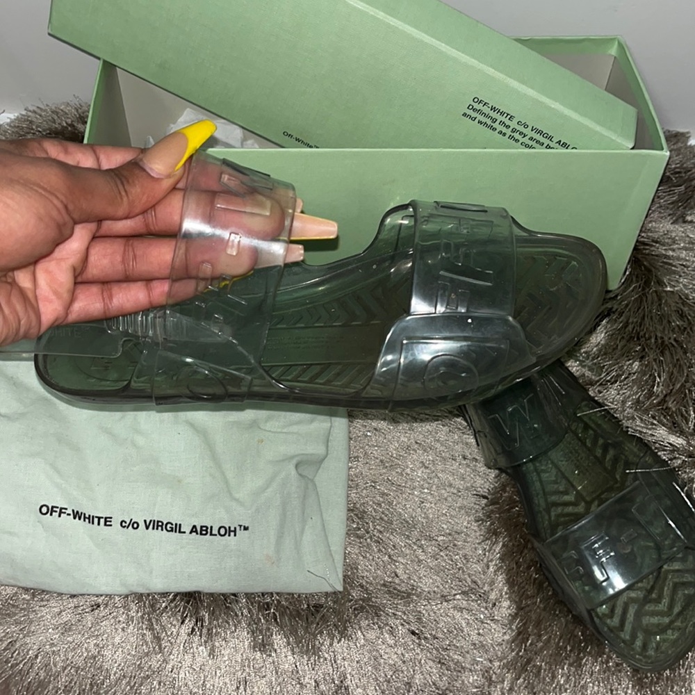 Turquoise Off White Sandal